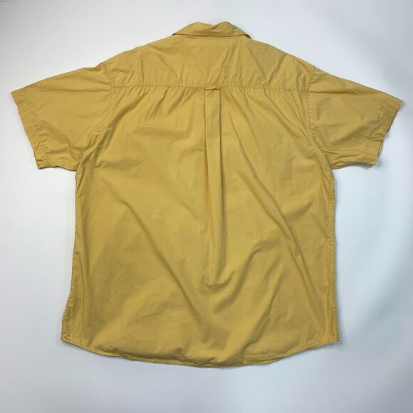 RedHead Shirt Mens XL Pale Yellow Pocket Button Up Spread Collar Short Sleeve - Picture 7 of 11